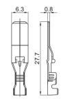 Copper Auto Wire Terminal Connectors Automotive Spade Connectors DJ6119-6.3