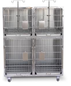 Quality stainless steel cage veterinary cages stainless steel dog Five sets dog cat stainless steel pet cage wholesale