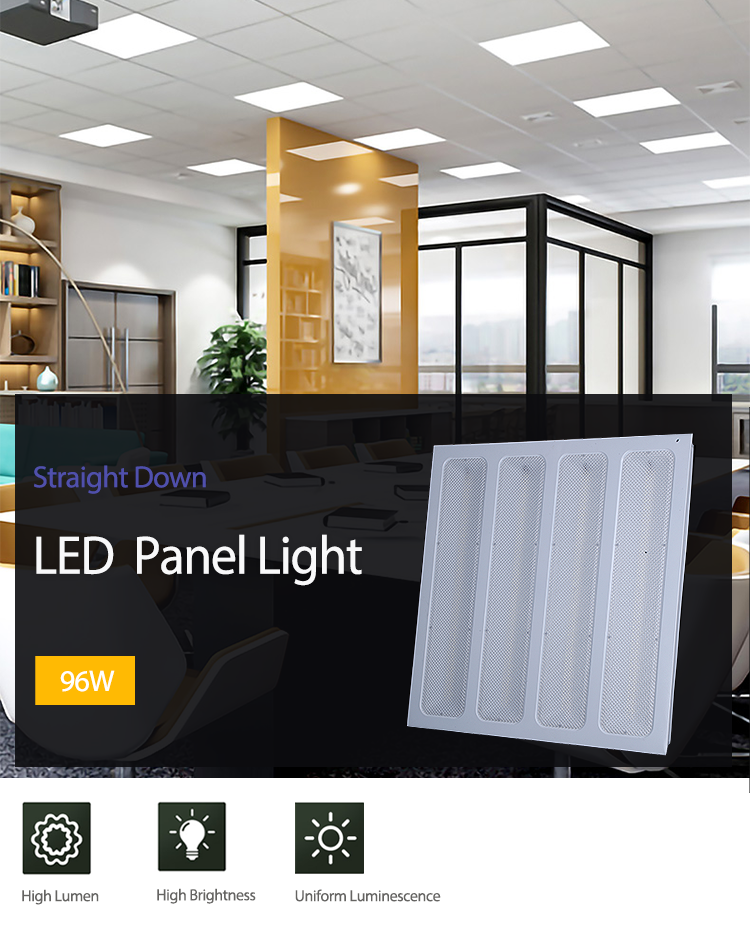 96W120W 140W Flat Panel Lamp 600*600 Indoor Square Aluminum Ceiling Light Panel Light