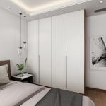 YALIG Colorful Lacquer Room Cabinet Wooden Panel Built-in Wardrobe for Home