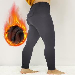 Quality Full Seat Winter Horse Riding Pants Brushed Fabric Equestrian Tights Anti Pilling wholesale