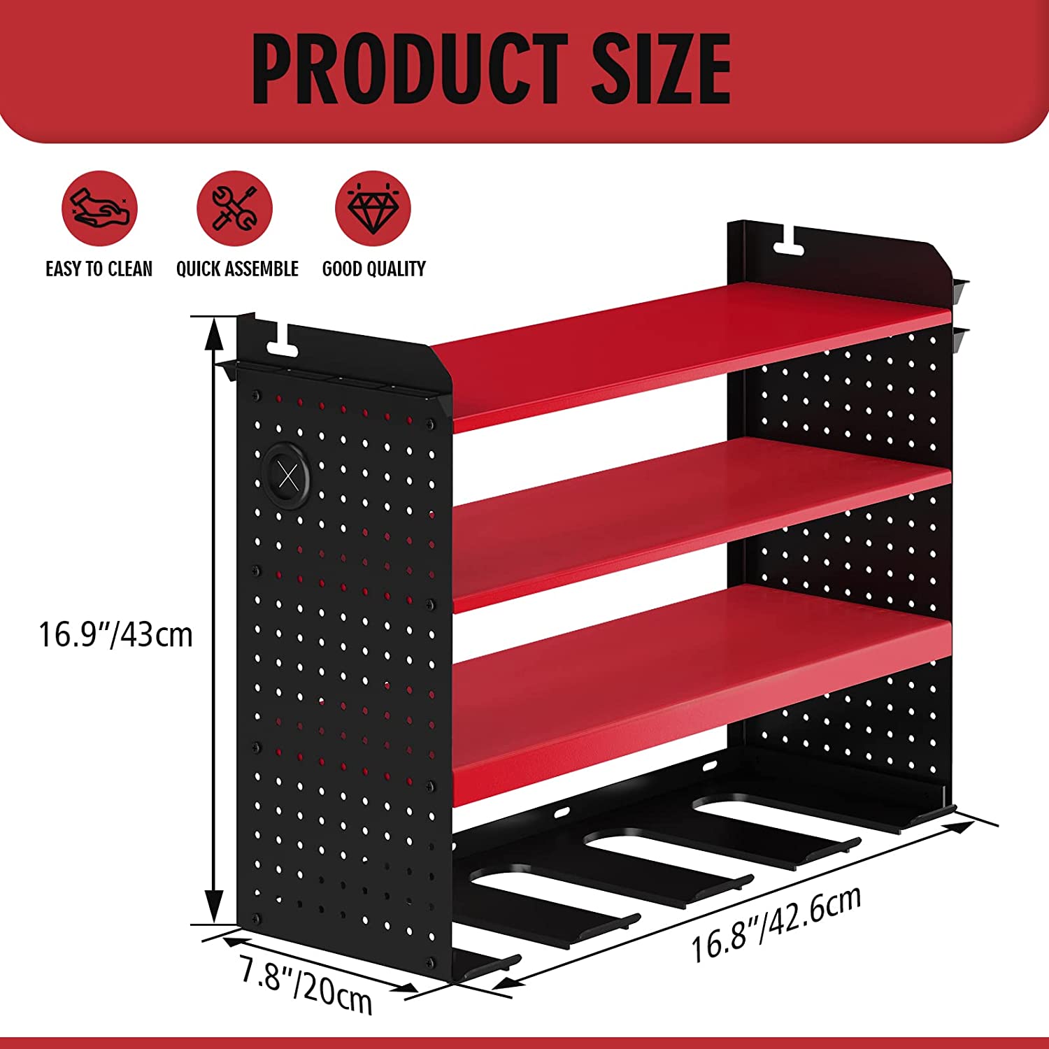 Garage Organization Simplified with 4 Drill Slots Wall Mounted Power Tool Organizer