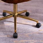 Velvet Crush 22.8"Wx24.8"Dx33.9"H Living Room Office Chair Light Brown