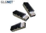 Stainless Steel Single Port QSFP28 Cage Low Emission 3D Foot Design