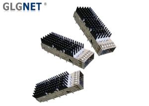 Quality Stainless Steel Single Port QSFP28 Cage Low Emission 3D Foot Design wholesale