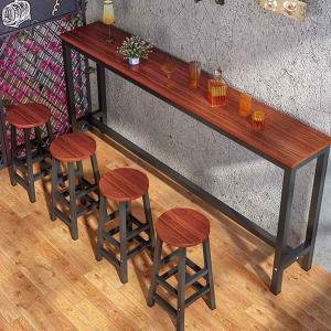 Quality Vintage Brown High Chair Bar Table 1.6m Tall Stool Table For Coffee Shop wholesale