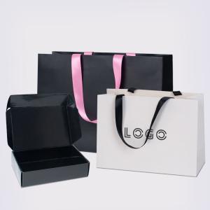 Quality Customized Handmade Large Portable Fashion Shopping Paper Gift Rectangular Green Bag wholesale