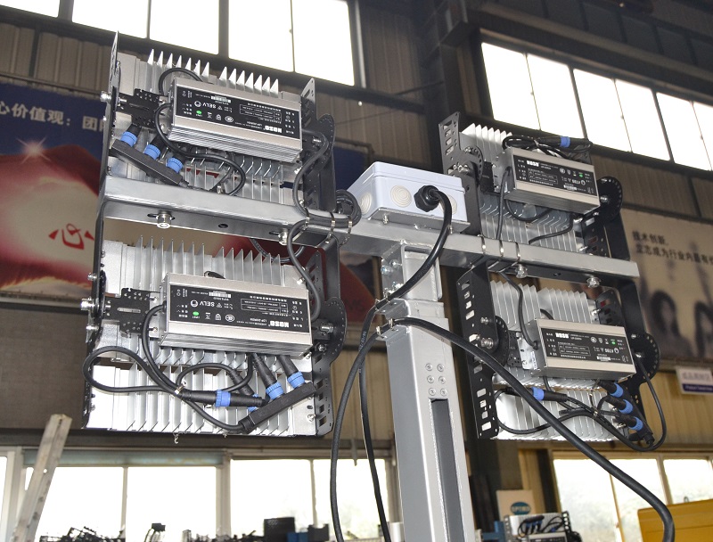 6kw Portable Light Tower Lamp Doosan 50W Obstruction Lights