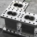 Spot parallel twin screw pelletizing extruder accessories 45 steel barrel