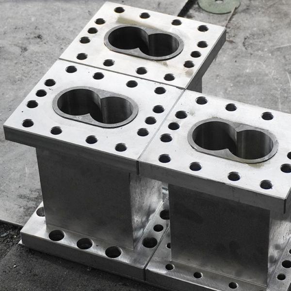 Spot parallel twin screw pelletizing extruder accessories 45 steel barrel