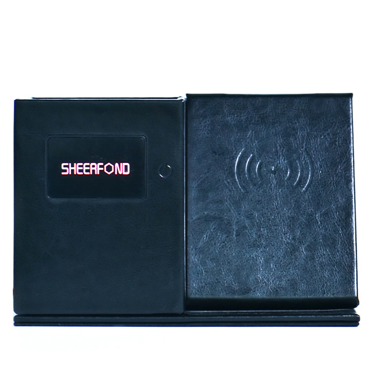 Large Capacity Multifunctional Wireless Charger Pen Holder Pu Leather Desk Luxury