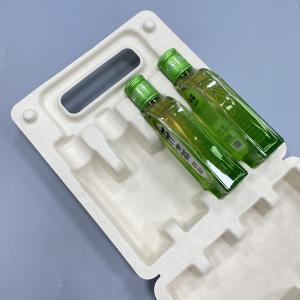 Quality Bamboo Pulp Paper Box , Wine Bottle Molded Recycled Paper Gift Boxes wholesale
