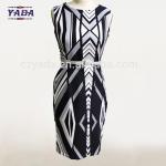 Hot sell embroidery short sleeve black fashion sexy dresses women summer dress