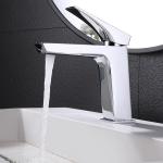 Hotel Villa Stainless Steel Mixer Tap Bathroom Single Lever Wash Basin Faucet