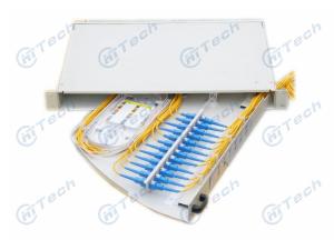 Quality 19 Inch 1U 24 Port Fiber Optic Patch Panel Wall Mounted Cold Rolling Steel Material wholesale