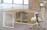 modern office wooden staff desk furniture in warehouse