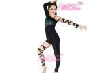 MiDee Jazz Tap Costumes Asymmetrical Sequined Feather Hip Hop Dance Costume
