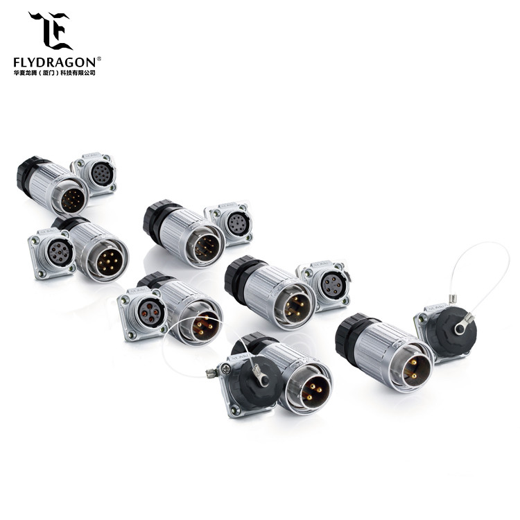 YW Series 5 pin Round Audio Jack Plug Socket Screw Waterproof Connector