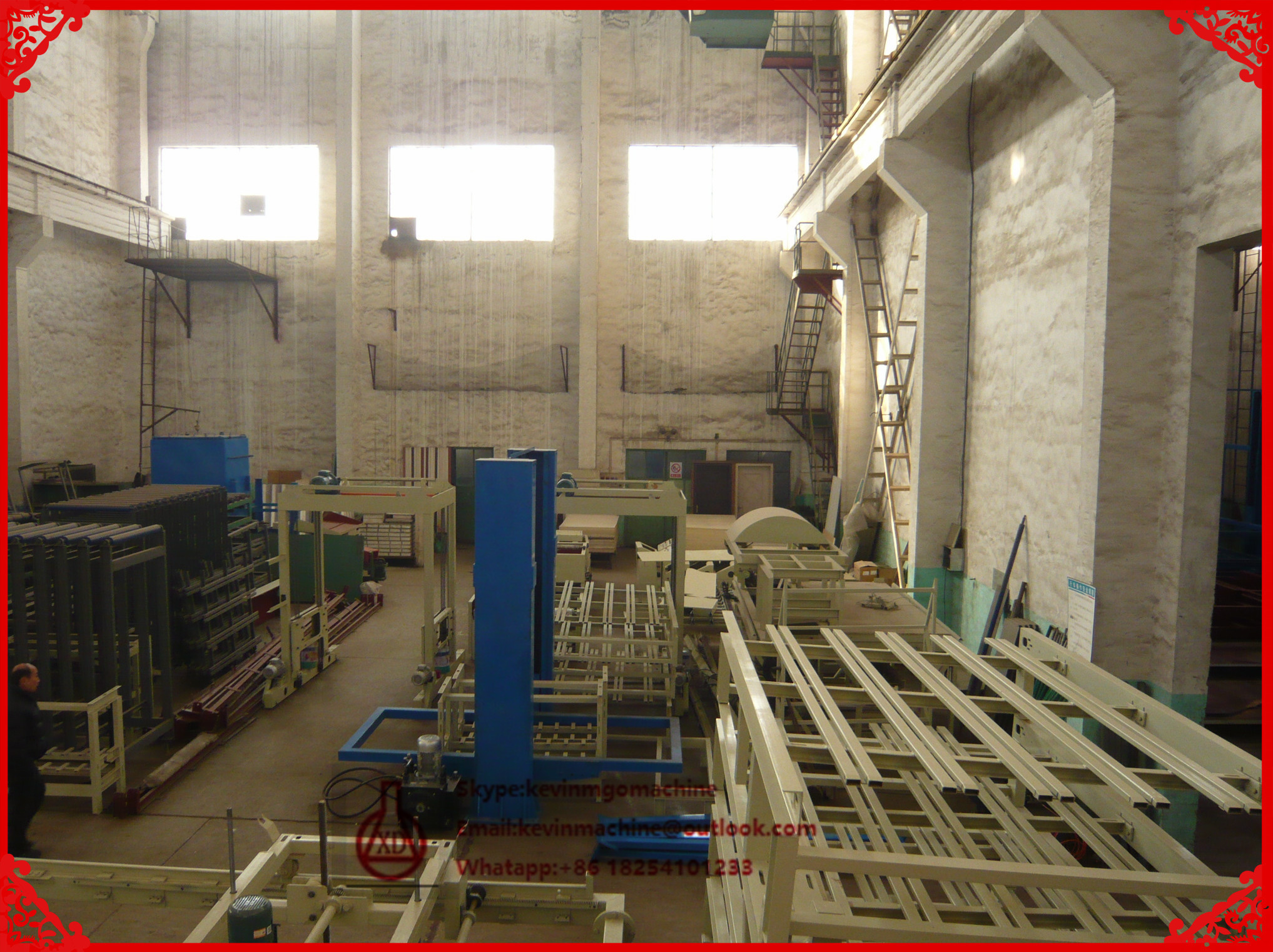 Energy Efficient Steel Texture 1.5 * 18 m Door Making Machines for Fiber Cement Door