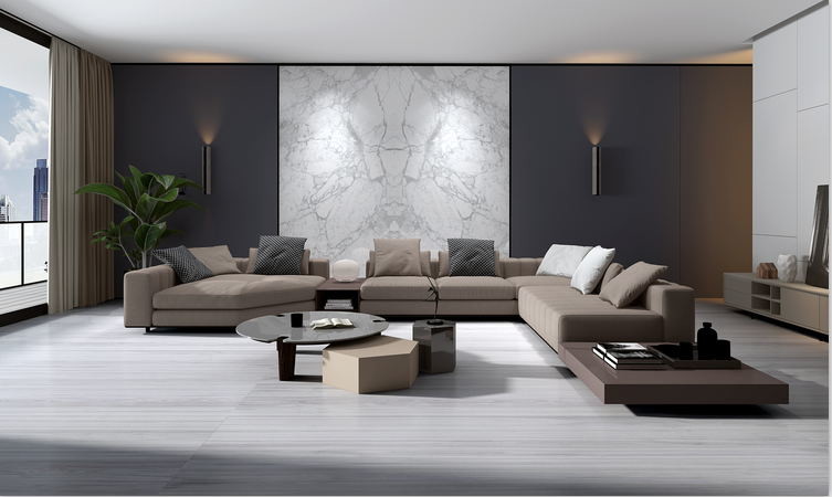 160x320cm Big Slab Marble Look Porcelain Tiles Polished Glazed Wall And Floor Tile For Meeting Room And Holte