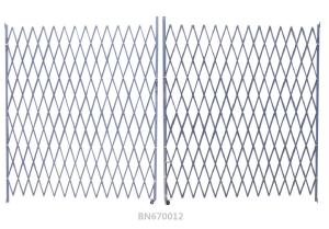 Quality 8’ High Durable Metal Accordion Gate , Grey / Black Expandable Security Gate wholesale