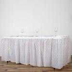 Disposable Plastic Table Skirt for Kitchen Dining Catering Wedding Birthday