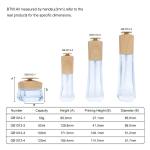 Transparent Glass Cosmetic Bamboo Bottle Bamboo Cosmetic Jar Set With Bamboo