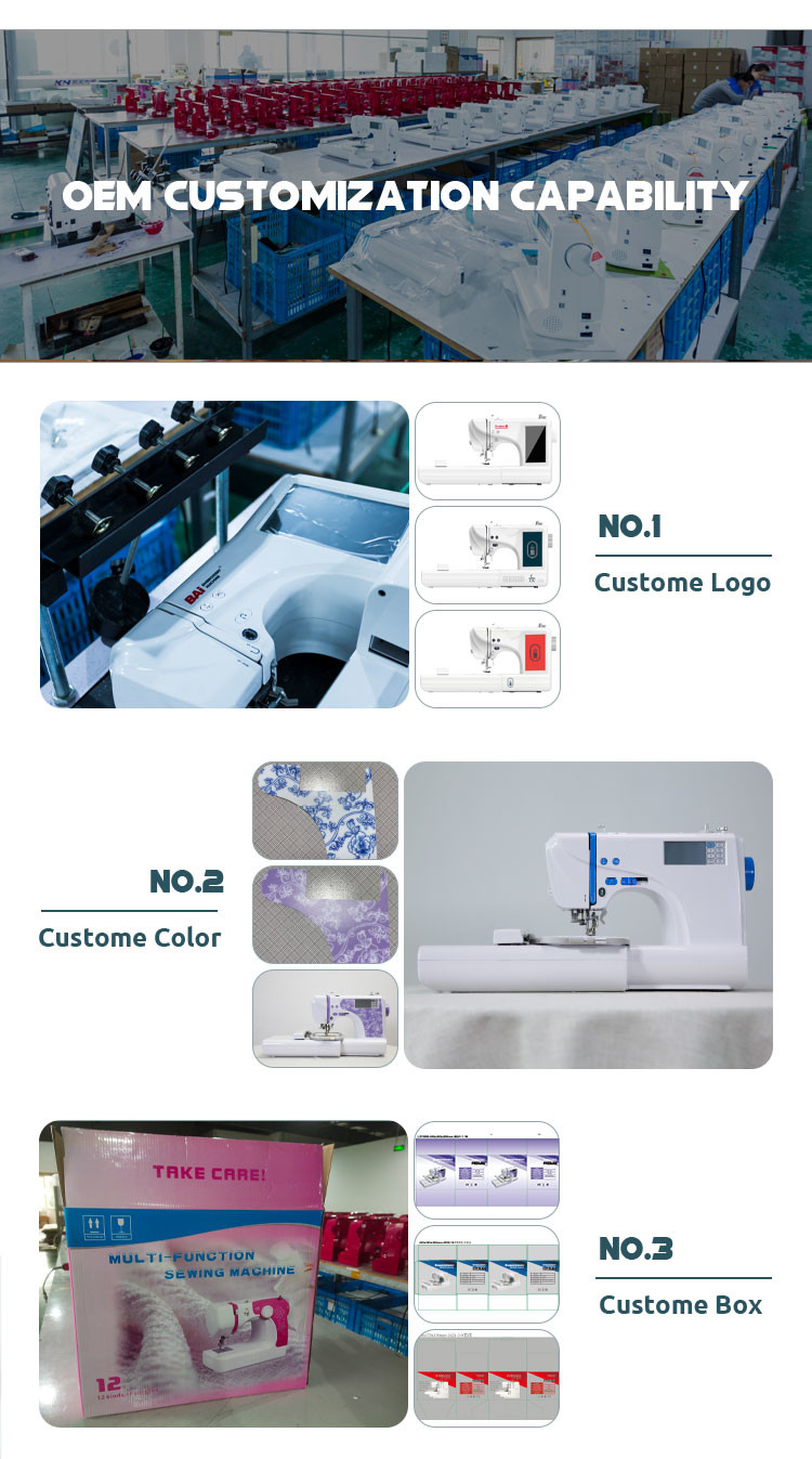 235mm BAI Automatic Embroidery Machine 650rpm Large Needle Plate