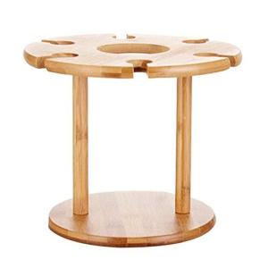 Quality Modern Bamboo Wood Hanging Wine Rack Natural Color 20-50mm Thickness wholesale