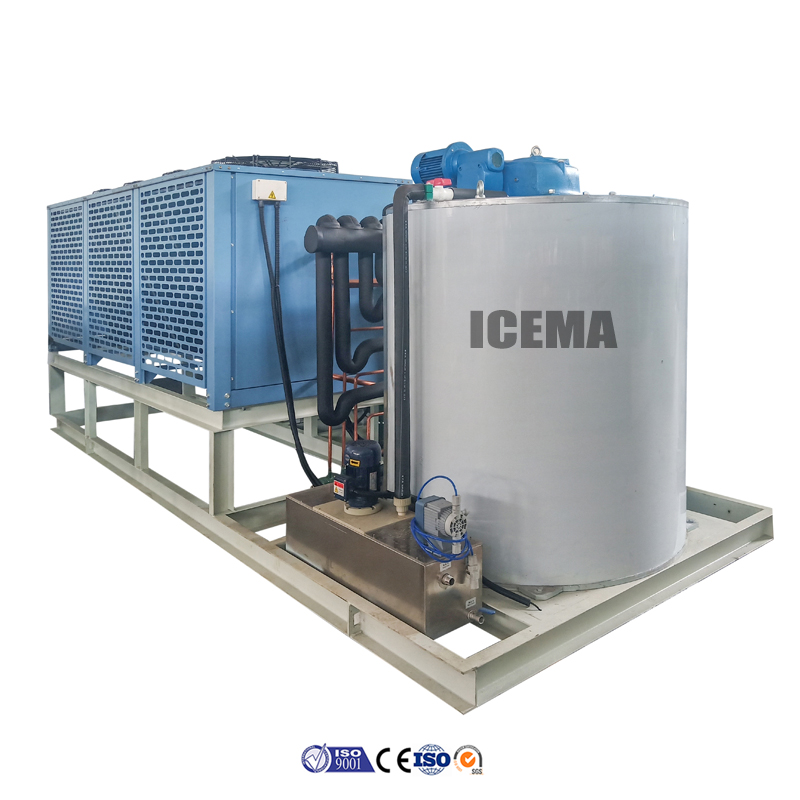 6500 KG Voltage 380V/3P/50HZ Ice Flake Machine for Seafood Fishery at March Trade Fair