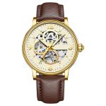 Business 45mm Automatic Mechanical Watch OEM Men'S Waterproof Hollow Skin Strap