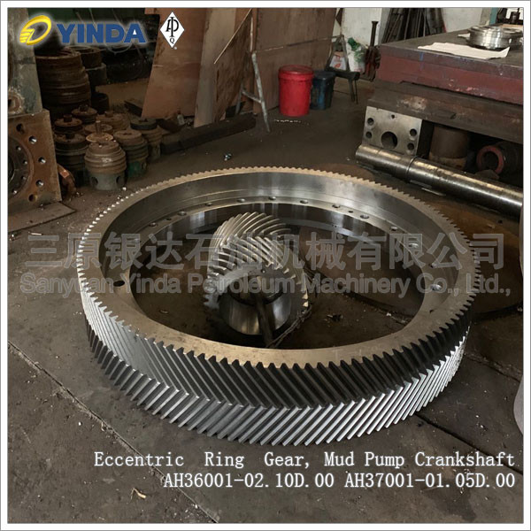 Eccentric Ring Gear Mud Pump Crankshaft AH36001-02.10D.00 High Rigidity