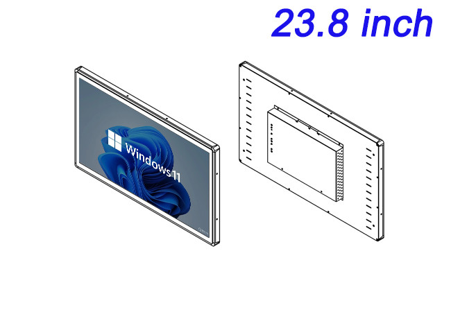 23.8-Inch Windows Touch Embedded Screen for Digital Signage, Interactive Whiteboards, Restaurant Tabletop Ordering, and Security Monitoring