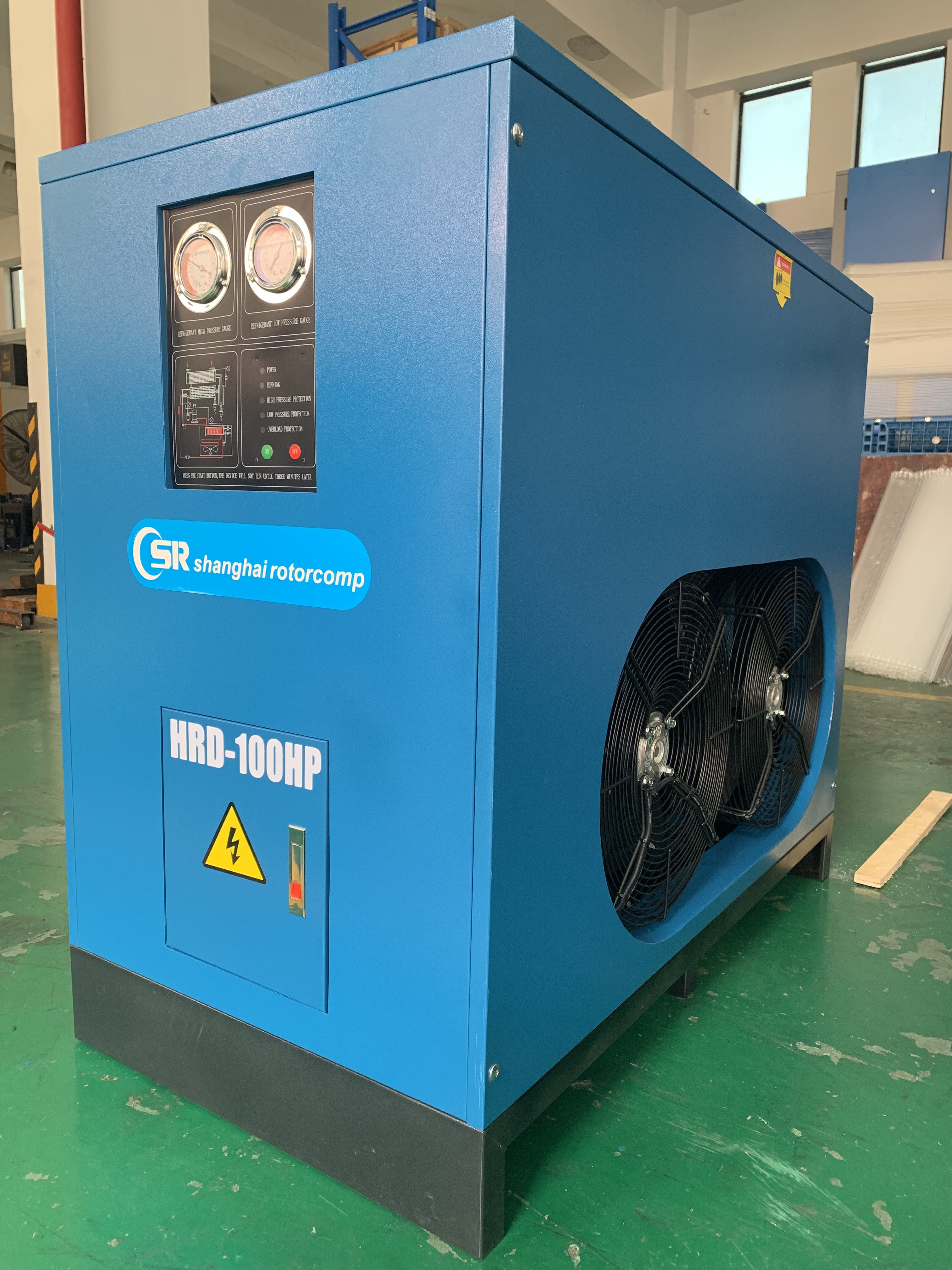 Fully Automatic HDR-100HP High-temperature Air-cooling Refrigerated Air Dryer 13.5 Nm3/min