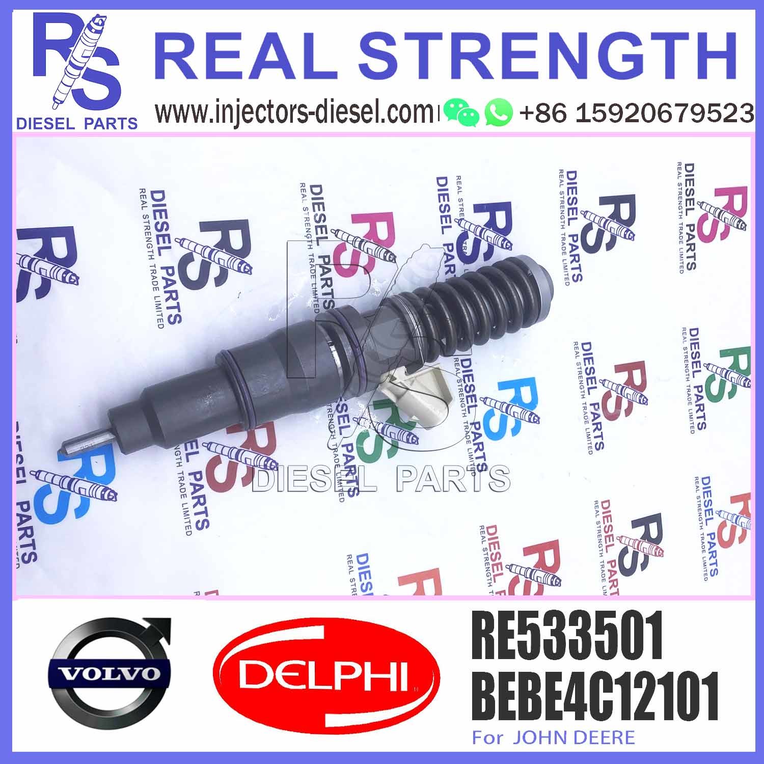 Diesel engine common rail fuel injector BEBE4C12001 RE533501 for V-O-L-V engine