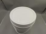 Series 5 Plastic Round Buckets white,tangerine 4L