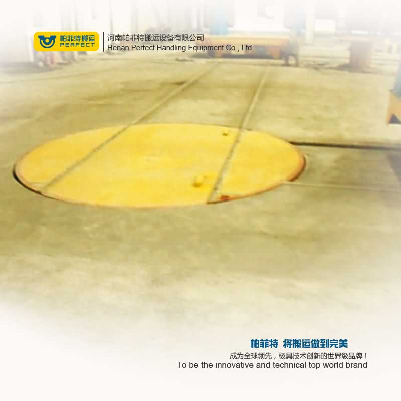16t  turntable flatbed rail transfer cart