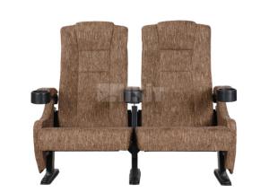 Quality Acrylic Fabric Fixed Leg Commercial Theater Seating 90 Upward Degree Movable Amrest Design wholesale