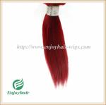 Brazilian 5A virgin remy hair weave ,red color,straight hair extension 10''-26'