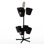 Florist'S Shop Bouquets Metal Floor Display Stand With 7 - 12 Flower Barrel
