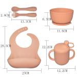 BPA Free Baby Silicone Products Non Slip Suction Cups Plates Set For Weaning