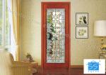 Building Clear Beveled Glass Window Panels / Door Acid Etched Sound Insulation