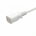 White Power Cords Extension Cords JET 2 Pin Female Connector 1.5M Length Japan