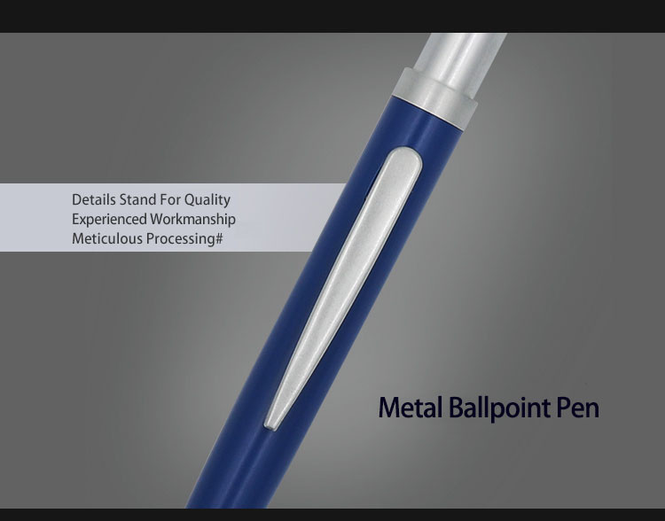 Metal Pen Smooth Grip 1.0mm High-Quality Office Business Ballpoint Pen With Cap