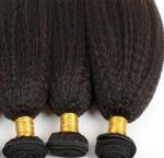 Virgin Indian Human Hair Bundles Coarse Kinky Straight Hair Extensions