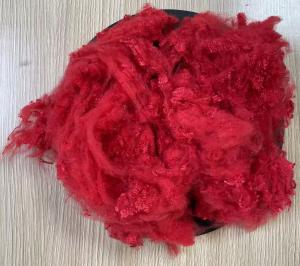 Quality Virgin Polyester Staple Fiber 1.56D 38mm Bright Red wholesale