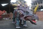 Water Resistant Realistic Animatronic Dinosaur Styracosaurus For Dino Museum