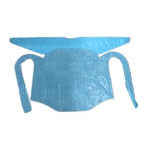 Quality Soft Hand Feeling Disposable CPE Apron Neckstyle Easy On Off Blue White Green wholesale