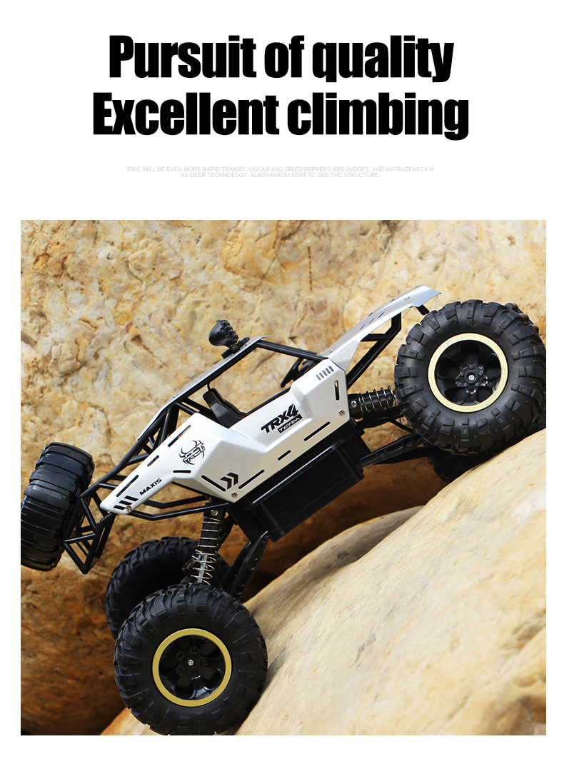 Electric RC Cars 4WD Rechargeable Off Road Rock Crawler for Children's Entertainment