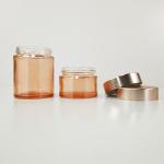 Pink Eye Cream Spillproof Glass Cosmetic Jar 30g 50g 100g